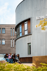 Students outside the Law School Building